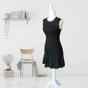 Rebecca Taylor Ruffled Bottom Black Dress NWOT